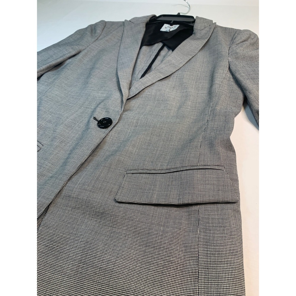 Armani‎ Collezioni Grey- Jacket Blazer Pockets 1 button Size 2 - Picture 2 of 9